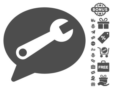Hizmet ileti simgesi ücretsiz bonus