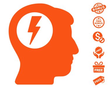 Beyin elektrik çarpması simgesi ücretsiz bonus