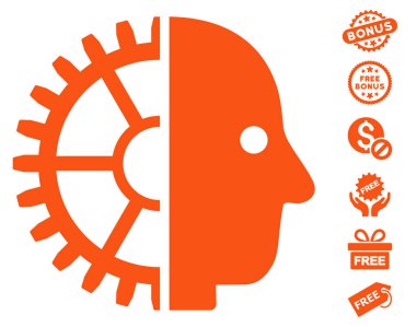 Cyborg kafa simgesi ücretsiz bonus