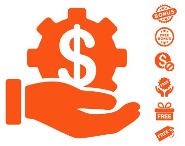 Ücretsiz Bonus ile kalkınma hizmet simgesi