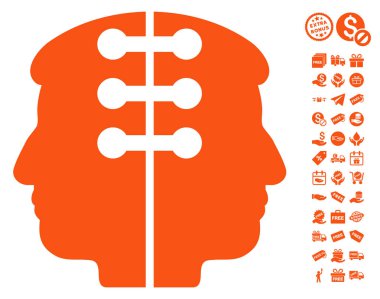 Çift kafa simgesi ücretsiz Bonus ile arayüz