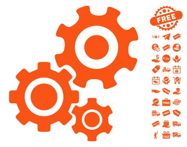 Dişli mekanizması simgesini ücretsiz bonus