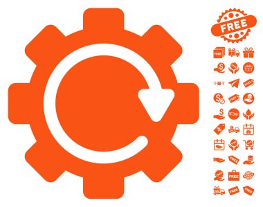 Dişli döndürme yönünü simgesi ücretsiz bonus