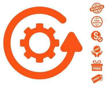 Gearwheel döndürme yönünü simgesi ücretsiz bonus