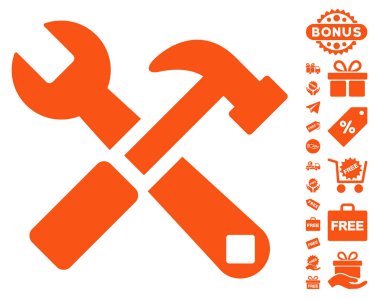 Çekiç ve ücretsiz Bonus ile Wrench kutsal kişilerin resmi