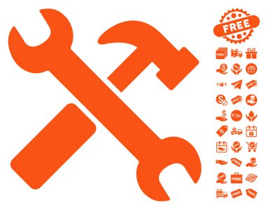 Çekiç ve ücretsiz Bonus ile Wrench kutsal kişilerin resmi