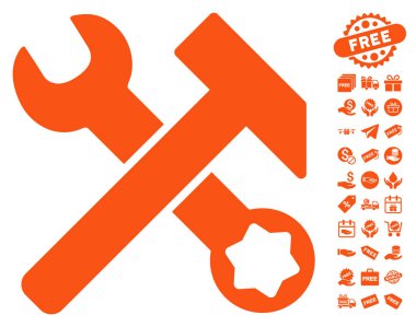 Çekiç ve ücretsiz Bonus ile Wrench kutsal kişilerin resmi