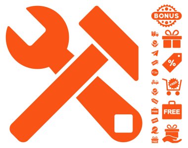 Çekiç ve ücretsiz Bonus ile Wrench kutsal kişilerin resmi