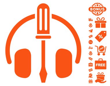 Kulaklık tornavida simgesi ücretsiz Bonus ile ayarlama