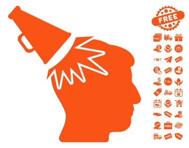 Ücretsiz Bonus ile megafon etkisi kafa simgesi