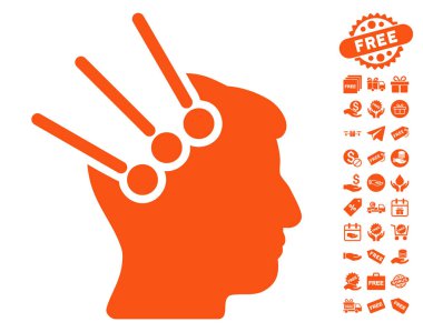 Sinirsel arayüz konektörleri simgesi ücretsiz bonus