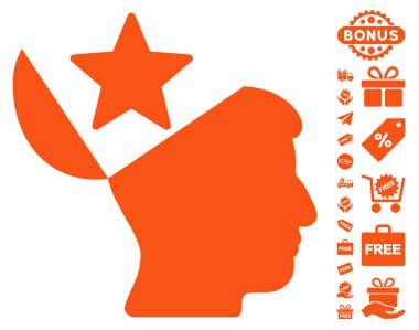 Açık kafa yıldız simgesi ile ücretsiz Bonus