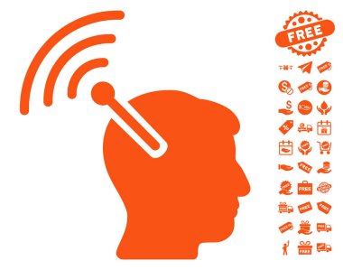 Radyo sinirsel arayüzü simgesi ücretsiz bonus