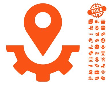 Hizmet harita işareti simgesi ücretsiz bonus