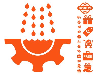 Su duş hizmet dişli simgesini ücretsiz bonus