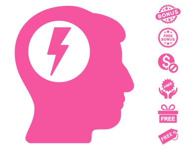 Beyin elektrik çarpması simgesi ücretsiz bonus