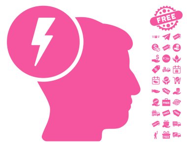 Beyin elektrik simgesi ücretsiz bonus