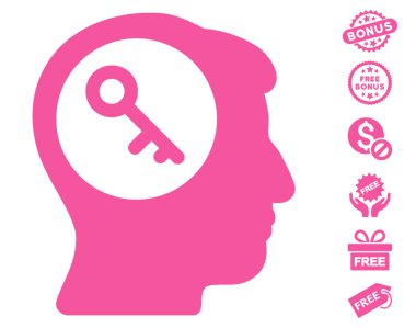 Ücretsiz Bonus ile beyin anahtar simgesi