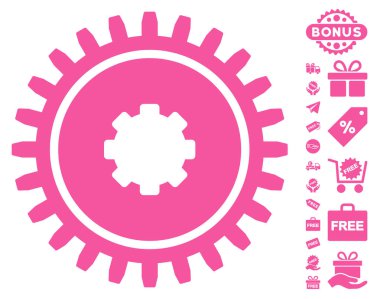 Ücretsiz Bonus dişli simgesiyle