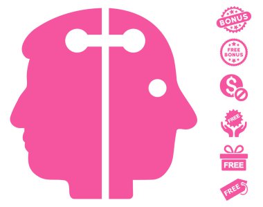 Çift kafa bağlantı simgesi ücretsiz Bonus