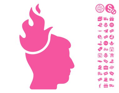 Ücretsiz Bonus kafa simgesi ateş