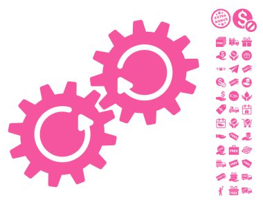 Dişli mekanizması döndürme simgesi ücretsiz bonus