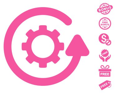 Gearwheel döndürme yönünü simgesi ücretsiz bonus