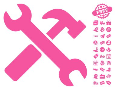 Çekiç ve ücretsiz Bonus ile Wrench kutsal kişilerin resmi