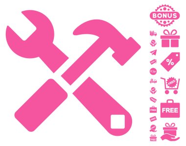 Çekiç ve ücretsiz Bonus ile Wrench kutsal kişilerin resmi