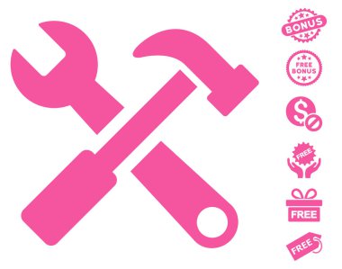 Çekiç ve ücretsiz Bonus ile Wrench kutsal kişilerin resmi