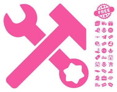 Çekiç ve ücretsiz Bonus ile Wrench kutsal kişilerin resmi