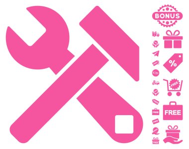 Çekiç ve ücretsiz Bonus ile Wrench kutsal kişilerin resmi