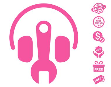 İngiliz anahtarı simgesini Ücretsiz Bonus ile ayarlama kulaklık