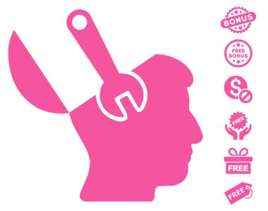 Zihin anahtar cerrahi simgesine ücretsiz bonus