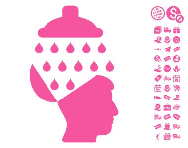 Ücretsiz Bonus ile açık beyin duş simgesi