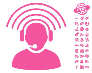 Ücretsiz Bonus ile operatör radyo sinyal simgesi