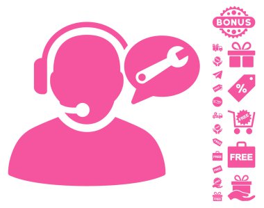 Operatör hizmeti ileti simgesi ücretsiz bonus