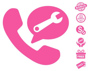 Telefon hizmeti ileti simgesi ücretsiz bonus