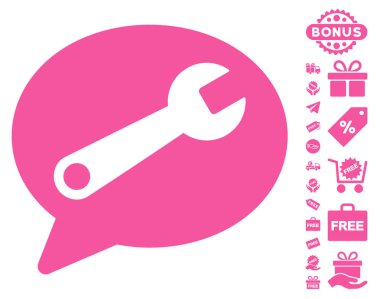 Hizmet ileti simgesi ücretsiz bonus