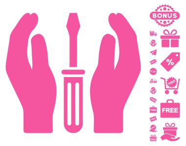 Tornavida bakım el simgesi ücretsiz Bonus ile ayarlama