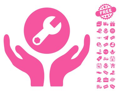 İngiliz anahtarı bakım simgesini ücretsiz bonus