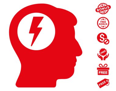 Beyin elektrik çarpması simgesi ücretsiz bonus