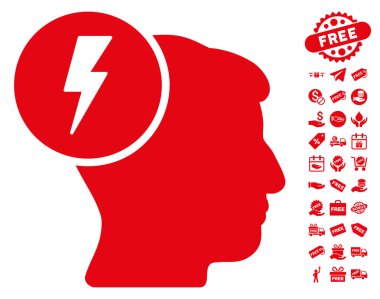 Beyin elektrik simgesi ücretsiz bonus