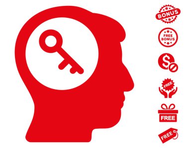 Ücretsiz Bonus ile beyin anahtar simgesi