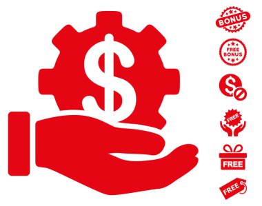 Ücretsiz Bonus ile kalkınma hizmet simgesi