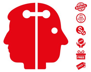 Çift kafa bağlantı simgesi ücretsiz Bonus