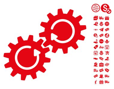 Dişli mekanizması döndürme simgesi ücretsiz bonus