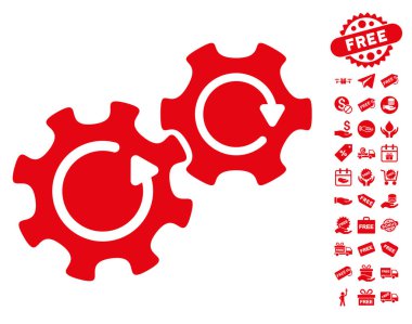 Gears'ı döndürme simgesi ücretsiz bonus