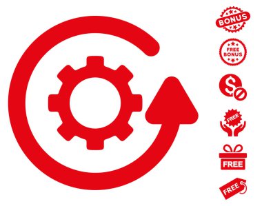 Gearwheel döndürme yönünü simgesi ücretsiz bonus