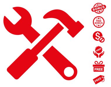 Çekiç ve ücretsiz Bonus ile Wrench kutsal kişilerin resmi